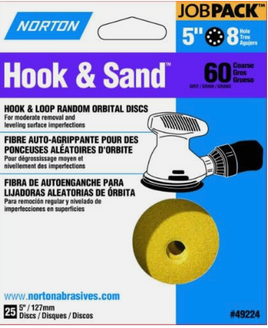 5" Norton Hole Hook & Loop Disc 60