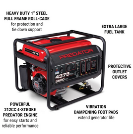 Rental Machine - 4375 Red Generator Predator
