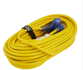 12/3 SJTW Pro Star Lighted Heavy Duty Extension Cords Yellow 100 Ft