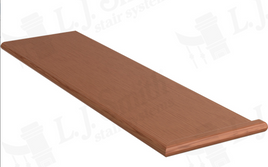 1 X 11-1/2 X 54'' Stair Tread Red oak Mitered Only Rigth Side Around