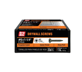 #6 1-1/4 in. Philips Bugle-Head Drywall Screws (1 lb.-Pack) (1000-Pack)