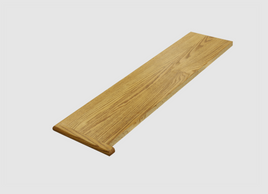 1-1/16 X 11-1/2 x 54'' Stair Tread Square Red Oak Bullnose Only Rigth Side