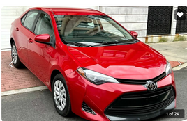 CAR-14 - 2017 Red Toyota Corolla Car Rental Sedan 10/2024 VIN#2T1BURHE6HC879376 Oil change: