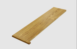 1 X 11-1/2 X 36''  Stair Tread Red oak Mitered Rigth  Only Side Around