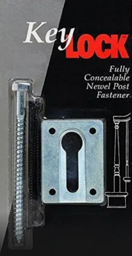Key Lock Newel Post Fastener