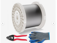 VEVOR T316 Stainless Steel Cable 1/8" 7x7 Steel Wire Rope 600 ft Cable Railing