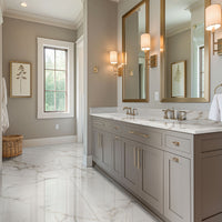 CALACATTA LUCCA 63 X 126 BOOK MATCHED POLISHED  PORCELAIN.  12MM