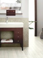 WATERCOLOR BIANCO  12 X 13 MATTE CHEVRON MOSAIC                      4pcs/box.     256pcs/crate.    5sqft/box