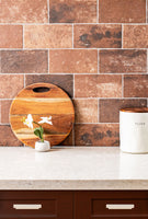 BRICKSTONE CAPELLA RED 5 X 10 MATTE BRICK TILE.  16pcs/box.   1600pcs/crate.   5.55sqft/box