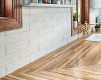 BRICKSTONE WHITE 2 X 10 MATTE BRICK TILE   32pcs/box.   3200pcs/crate. 5.15sqft/box