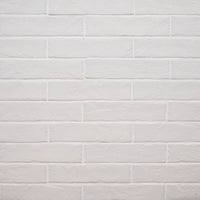 BRICKSTONE WHITE 2 X 10 MATTE BRICK TILE   32pcs/box.   3200pcs/crate. 5.15sqft/box