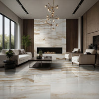 EXOTIKA NEBULA ALMOND 24 X 48 POLISHED TILE          2pcs/box.    64pcs/crate.    15.5sqft/box