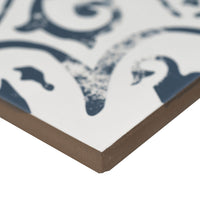 KENZZI INDIGO ECAUSTIC 8 X 8 MATTE TILE              12pcs/box.  864pcs/crate.   5.16sqft/box