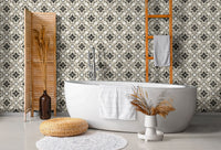 KENZZI TAHARI ENCAUSTIC 8 X 8 MATTE TILE.          12pcs/box.  864pcs/crate.   5.16sqft/box