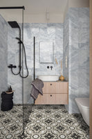 KENZZI TAHARI ENCAUSTIC 8 X 8 MATTE TILE.          12pcs/box.  864pcs/crate.   5.16sqft/box