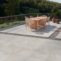 LIVINGSTYLE TRAVERTINO 24 X 24 MATTE PAVER.       4pcs/box.   128pcs/crate.   16sqft/box.