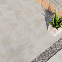 LIVINGSTYLE TRAVERTINO 24 X 24 MATTE PAVER.       4pcs/box.   128pcs/crate.   16sqft/box.