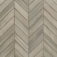 WATERCOLOR GRIGIO 12 X 15 MATTE CHEVRON MOSAIC.        4pcs/box.    256pcs/crate.   5sqft/box