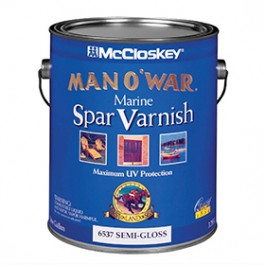 1GAL MCCLOSKEY MAN O'WAR SEMI-GLOSS EXTERIOR MARINE SPAR VARNISH 275 VOC  6537.007