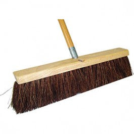 18" DQB Heavy Duty Palmyra Garage Floor Sweep Broom 4"Trim & 2 Threaded Holes 10702