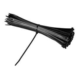 STOREHOUSE 11 in. UV-Resistant Black Cable Ties, 100-Pack