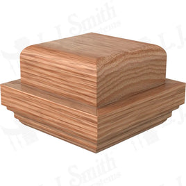 4075 Red Oak 3-1/2 Newel Cap Coak