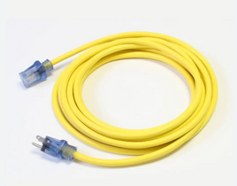 12/3 SJTW Pro Star Lighted Heavy Duty Extension Cords Yellow 25 Feet