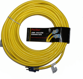 12/3 SJTW Pro Star Lighted Heavy Duty Extension Cords Yellow