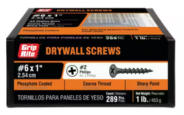 6 x 1" Screw Coarse Thread Drywall