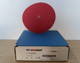7 X 5/16  Norton RedHeat  Disc 36 Grit 55964 Edger Sander