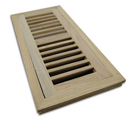 4x12 White Oak Wood Vent W\ Damper