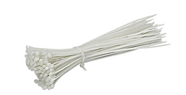 11" White Cable Ties 100 Pc