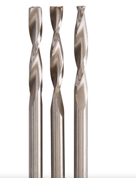 1/4" High Speed Steel Spiral Cut Bits 3pc