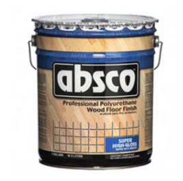 ABSOLUTE ABSCO 89505 SUPER HIGH GLOSS PROFESSIONAL POLYURETHANE WOOD FLOOR FINISH 350 VOC 5 GAL