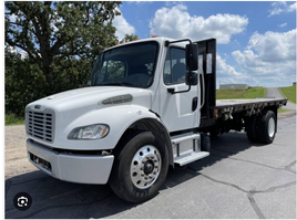 CAR-117  2008 White Freigthliner 16M   Flatbed Home Improvement Equipment Truck 02/2025 Vin#1FVACWDT88HZ52345  Plate # XJJX70