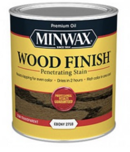 MINWAX 70013444 2718 EBONY WOOD FINISH PENETRATING STAIN