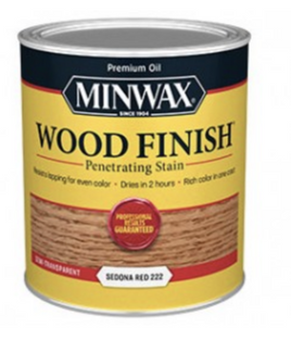 MINWAX 700434444 222 SEDONA RED WOOD FINISH PENETRATING STAIN