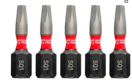 1'' Square Recess Insert Bits 5 PC