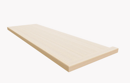 1-1/16x11-1/2 x 36'' Stair Tread Square White Oak Bullnose Only Right Side