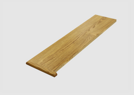 1 X 11-1/2 X 48''  Stair Tread Red Oak Mitered Right Only Side Around