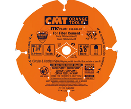 CMT 7-1/4" x 4 Tooth Fiber Cement Circular Saw Blade