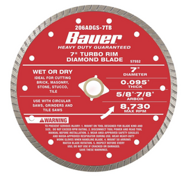 BAUER 7 in. Turbo Diamond Blade