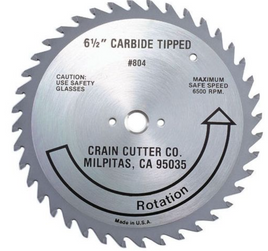 804 Saw Blade 6-1/2" Crain