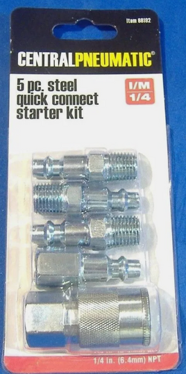 Central pneumatic 5 pc. steel quick connect Kit