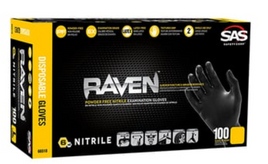 7mil Raven Black Nitrile Glove M
