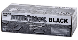 Nitromax Nitrile Black Gloves Small 100pcs