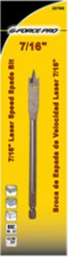 G-FORCE 22780 7/16" LAZER SPEED SPADE DRILL BIT
