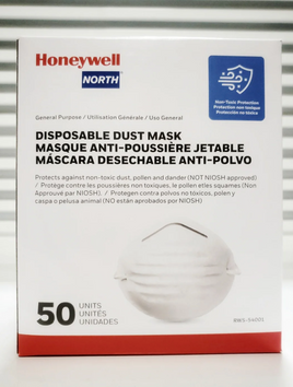 HONEYWELL RWS-54001 50PK DISPOSABLE DUST MASK - GENERAL PURPOSE