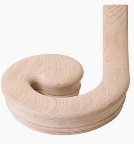 7030 Left Hand Volute Wood Handrail Fitting