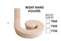 7035 Right Hand Volute Wood Handrail Fitting Red Oak